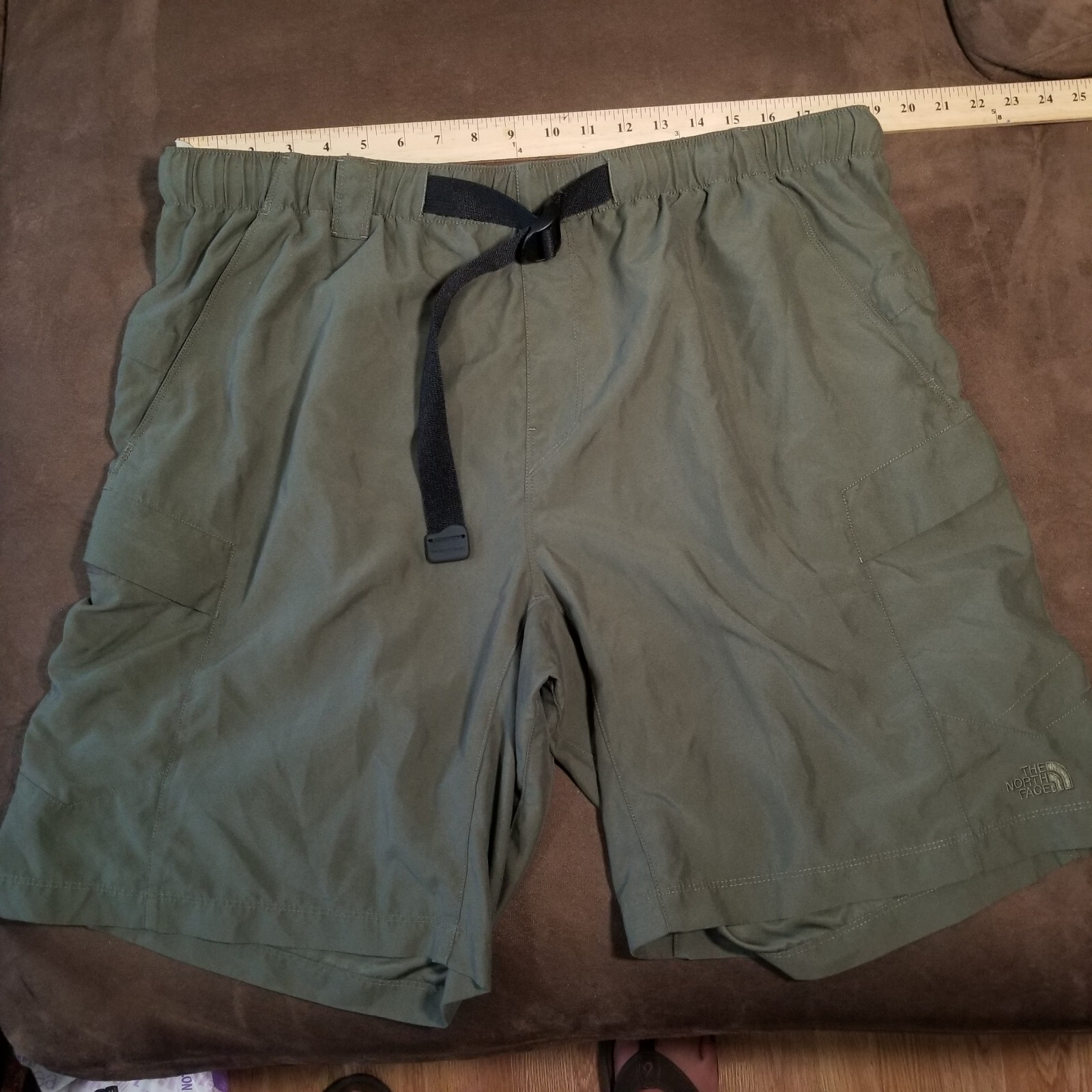 The North Face Men's XL (40x9) GREEN Shorts Hiking Belted