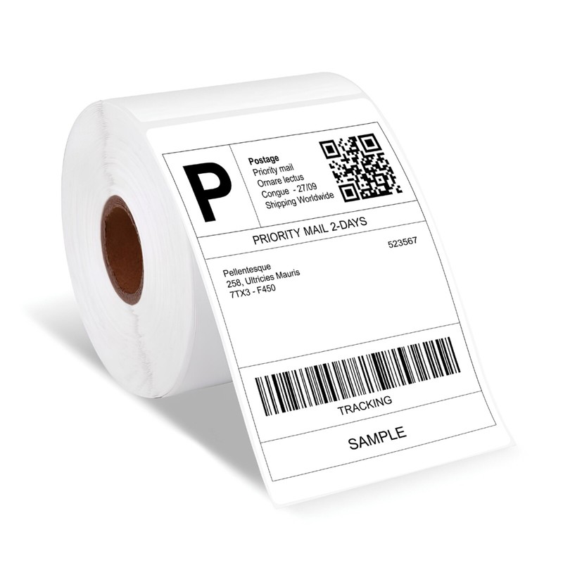 4x6 Direct Thermal Shipping Address Printing Labels 500/Roll Zebra/Rollo/Others