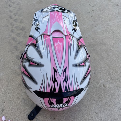 HJC CL-XY Frenzy Helmet, Motocross Youth Size Medium Pink, Black, White, Silver
