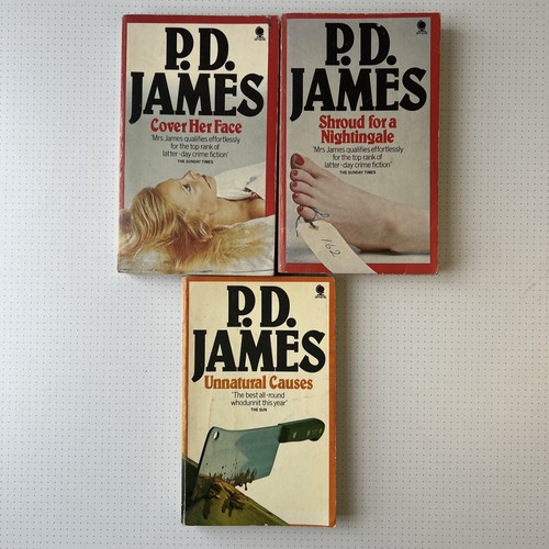 P D James Vintage Crime Paperback Lot Cover Her Face Nightingale Unnatural