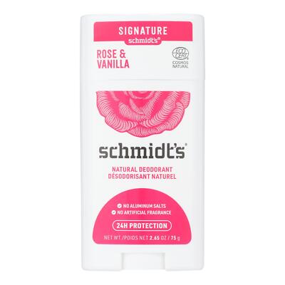 Schmidts Deodorant Rose Vanilla 2.65oz (Pack of 3)