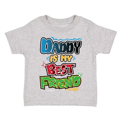 XtraFly Apparel Youth Toddler Daddy Best Friend Dad Papa Kids Crewneck T-Shirt