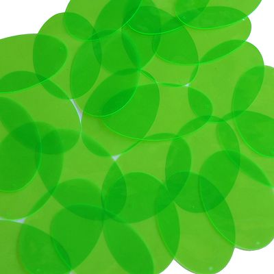 Oval Vinyl Shape 2'' Green Go Go Fluorescent Edge Glow