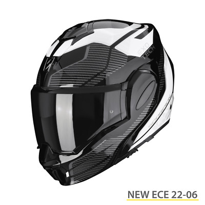 Modular Helmet Scorpion EXO TECH EVO Animo White S Reversible Helmet ECE2206