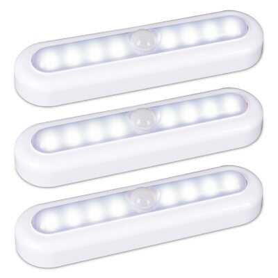 3 Pack 7  Motion Sensor Lights Indoor Battery Operated Stick on LED Light fo