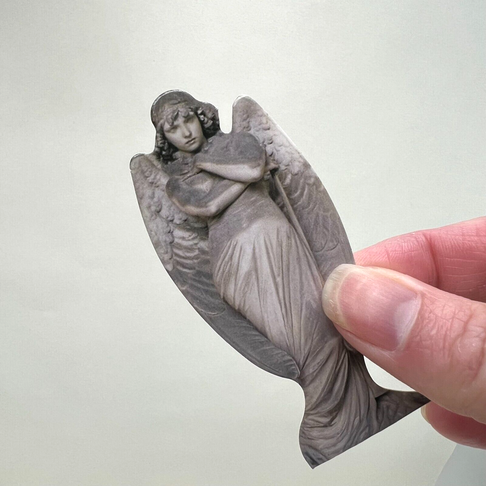 Gothic Graveyard Monuments Angels Heavy Cardstock Ephemera Scrapbook