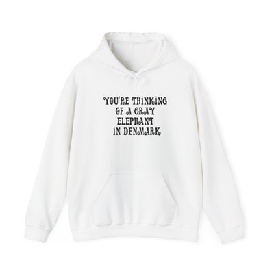 GRAY ELEPHANT IN DENMARK  - Black Letters Unisex Heavy Blend™ Hooded Sweatshirt