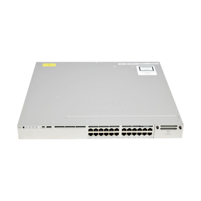 Cisco WS-C3850-24T-E Stackable 24 10/100/1000 Ethernet w/ 350WAC Powers Switch