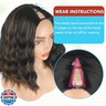 KRSI Highlight Brown Bob V Part Wigs Short Half Bob Wig for Black Women 16inch Synthetic U Part Wigs Thin Leave Out Full Head Clip in Hair Replacement