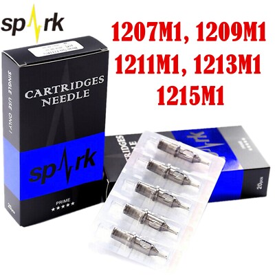 20PCS/50PCS Spark Needles Disposable Tattoo Cartridge Mix Needles RL, RS, RM, M1