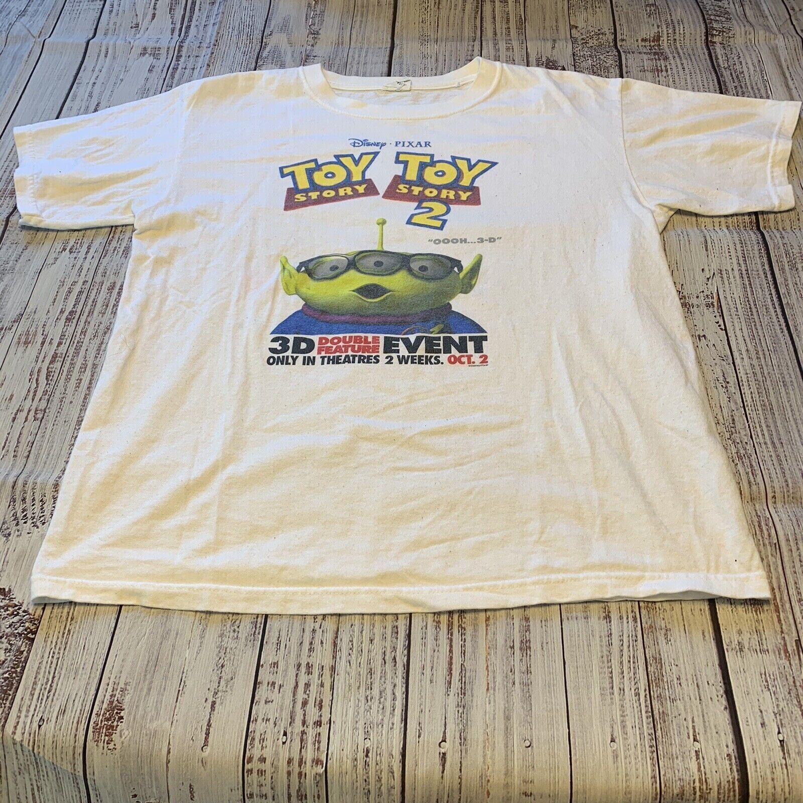 Vintage Toy Story 2 3D Double Feature T-Shirt Size Medium Vintage Toy Story 2 3D Double Feature T-Shirt Size Medium