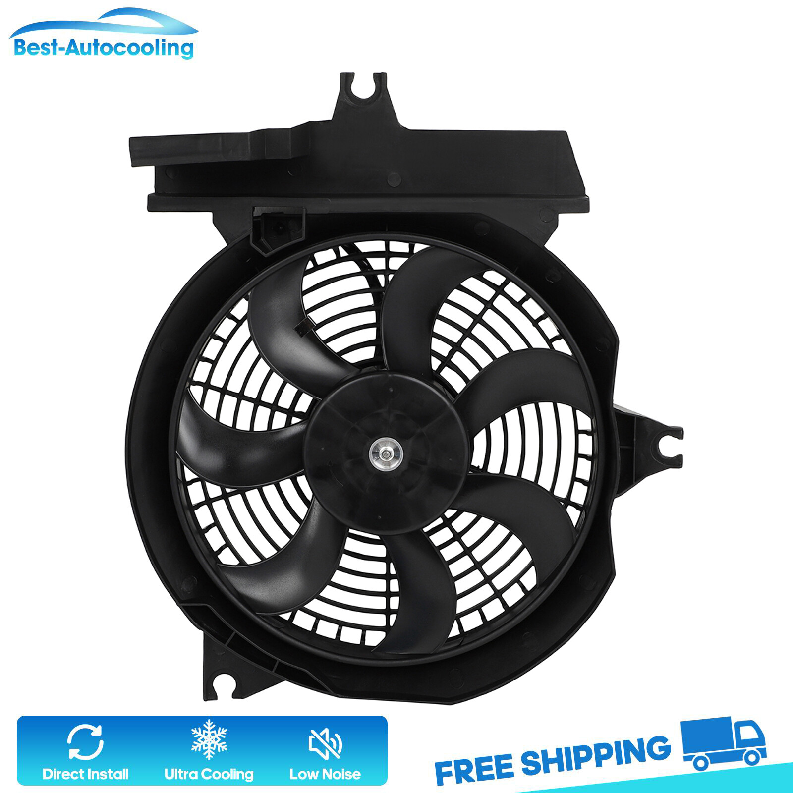 AK A/C Condenser Cooling Fan Assembly For 2001-2006 Hyundai