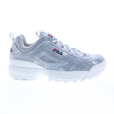 Fila Disruptor Denim 1FM00409-422 Мужские синие парусиновые кроссовки для образа жизни 9