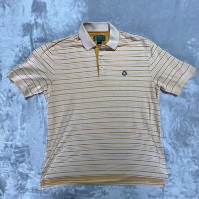 Brooks Brothers Shirt Mens L Orange St Andrews Links Golf Polo British Open