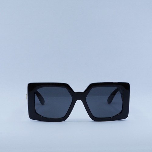 Pre-owned Versace Ve4478u Gb1/87 Black/dark Grey 55-17-140 Sunglasses Authentic In Gray