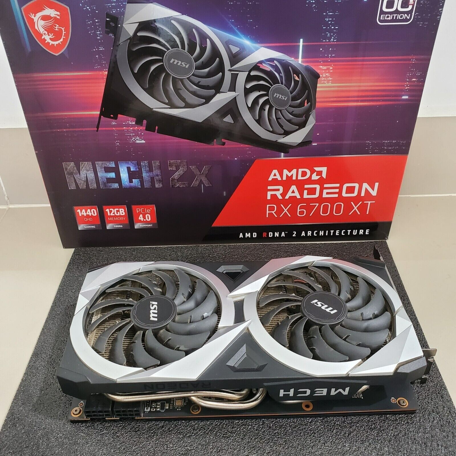 MSI AMD RADEON RX 6700 XT Mech 2X 12GB Gaming Graphic Card GPU MSI AMD RADEON RX 6700 XT Mech 2X 12GB Gaming Graphic Card GPU