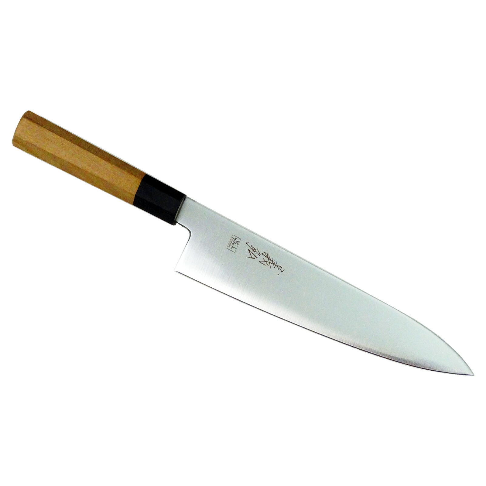 Yoshihiro WGB Japanese Gyuto Chef Knife Inox VG1 Gold Wa Handle Size