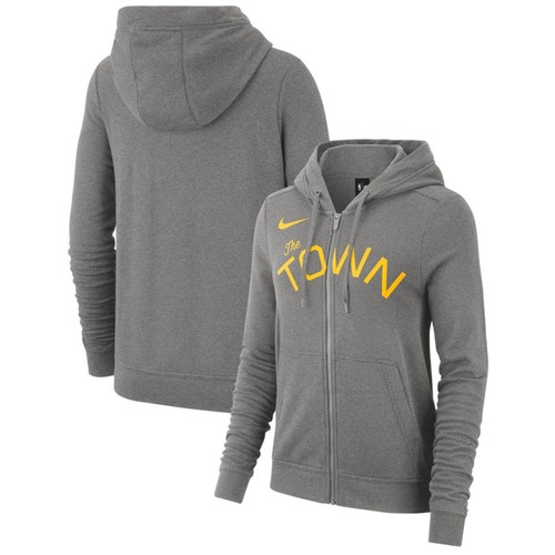 [931131-063] Женская флисовая куртка Nike NBA Golden State Warriors Club с молнией во всю длину