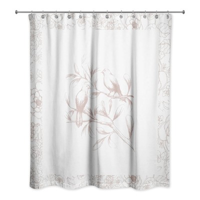 Creative Products Floral Bird Perch 71x74 Shower Curtain
