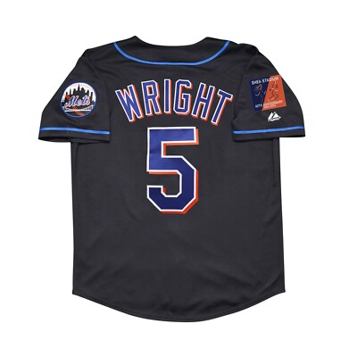 David Wright 2004 New York Mets Shea 40th Patch (Home/Road/Alt) Men's Jersey