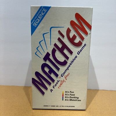 New Match'em Card Board Game 1997-Jax Maker of Sequence Sealed Fast Competitive