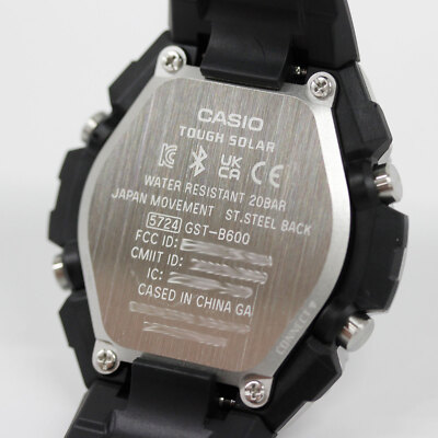 Pre-owned Casio G-shock Gst-b600-1ajf Solar Powered Mobile Link Function Bluetooth