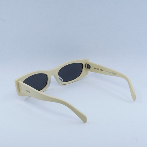 Pre-owned Celine Cl40245u 39a Shiny Butter/smoke 55-19-135 Sunglasses Authentic In Gray