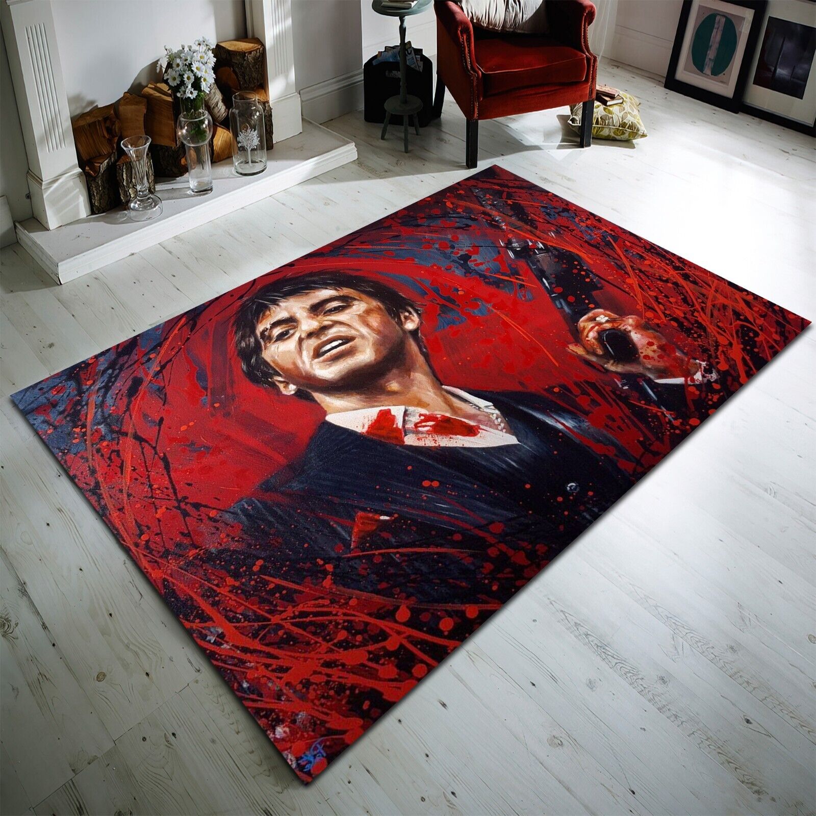 Scarface Rug, Scarface, Charming Scarface, For Living Room Rug, Fan Rug, Scarface Rug, Scarface, Charming Scarface, For Living Room Rug, Fan Rug,