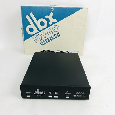 DBX NX-40 Noise Reduction System Tape Record Noise Eliminator AS IS POWERS ON
