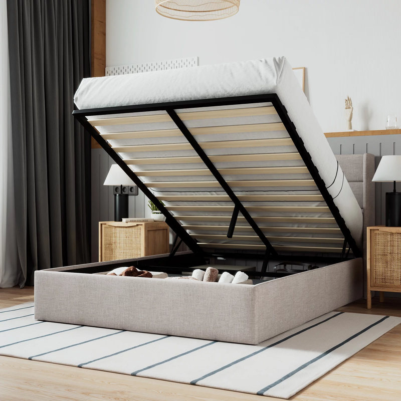 With Headboard, Wingback & Storage,