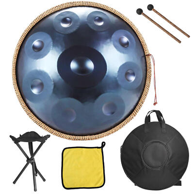 Handpan Drum In G Minor 9 Notes 18 Inche Steel Drum Percussion Instrument Gold