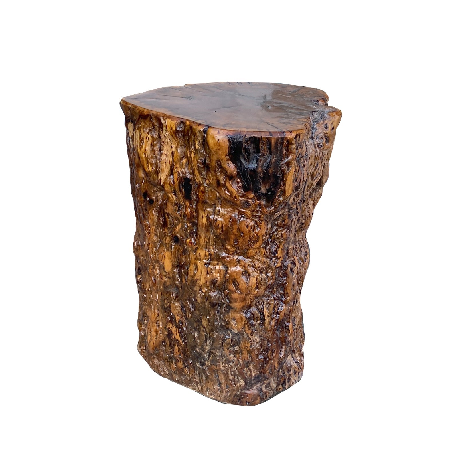 Raw Wood Rough Grain Finish Irregular Shape Short Stool Table cs7539S Raw Wood Rough Grain Finish Irregular Shape Short Stool Table cs7539S