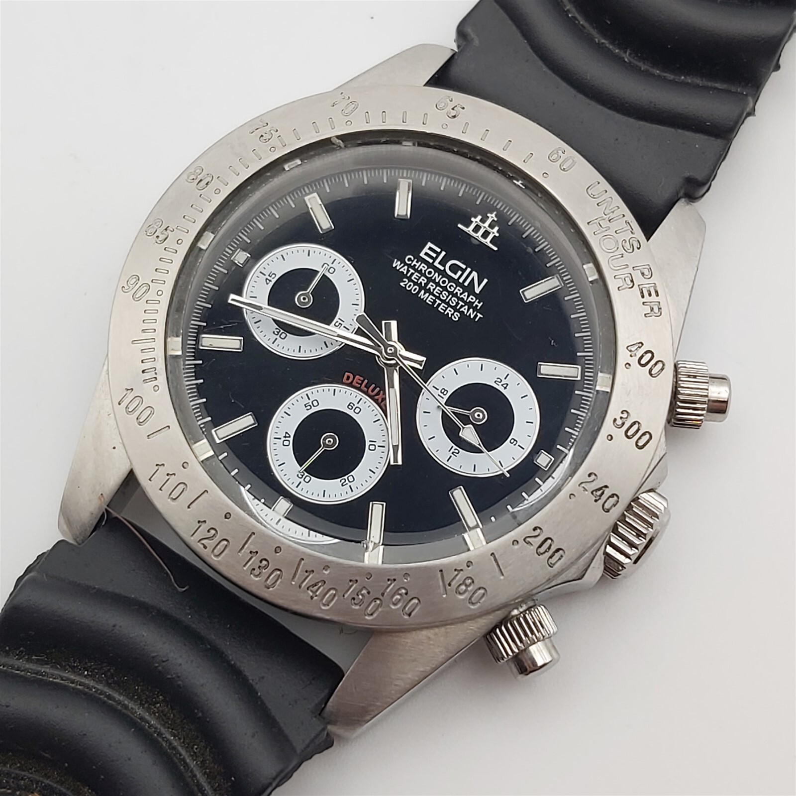 ELGIN/レアFK-533-A 24時間時計 ダイバーズ350m防水/used レア可動品【ELGIN】FK-533-A 24時間時計 ダイバーズ350m防水