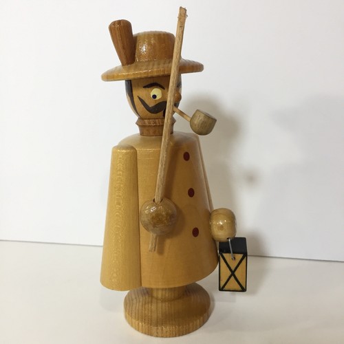 Vintage Erzgebirge Night Watchman German Wood Christmas Incense Smoker GDR