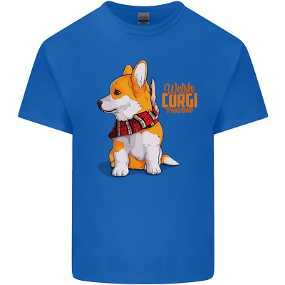 Une Illustration De Welsh Corgi T-Shirt En Coton Pour Homme