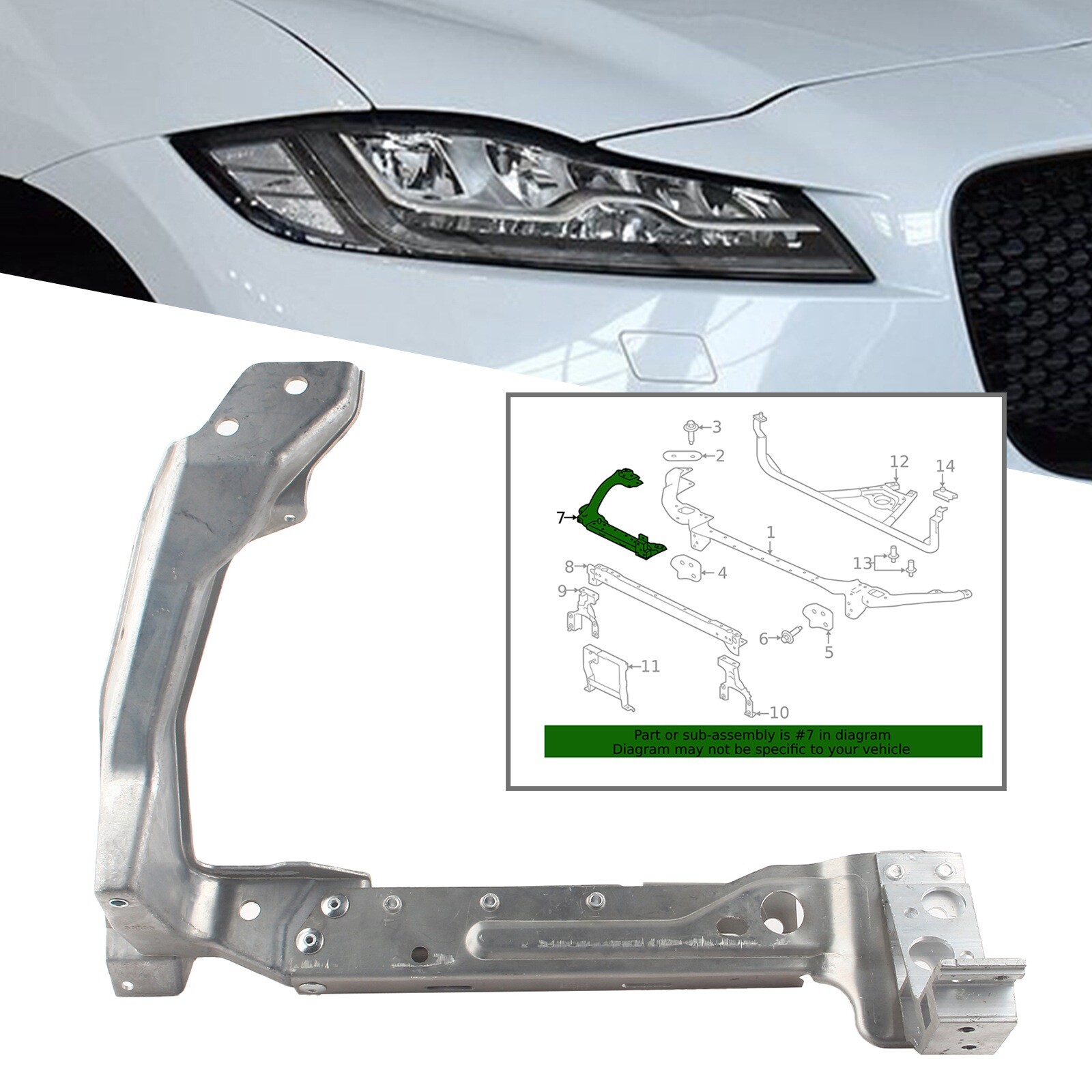For JAGUAR F-PACE X761 2017-2020 Front Panel Right Support
