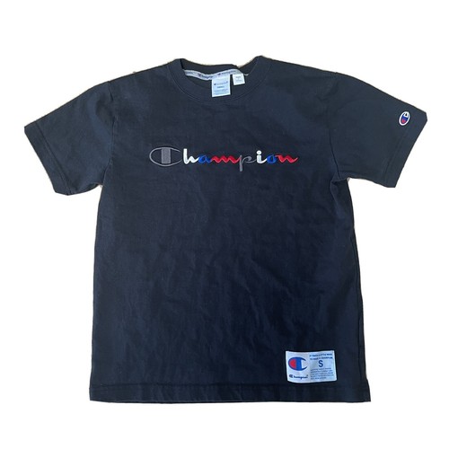 シャツ champion products tag football T shirts Champion T-Shirt Embroidered Spell Out Black Womens Size