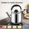 Tea Kettle,Whistling Tea kettle for Stove Top,2 QT Stainless Steel Teapot,Induction Tea Kettle Pot for Stovetop (1.9 L,Silver)