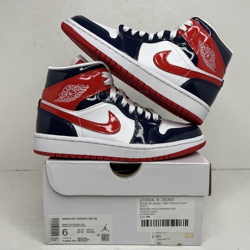 Nike Air Jordan 1 Mid SE “Champ Colors” USA Patent Leather
