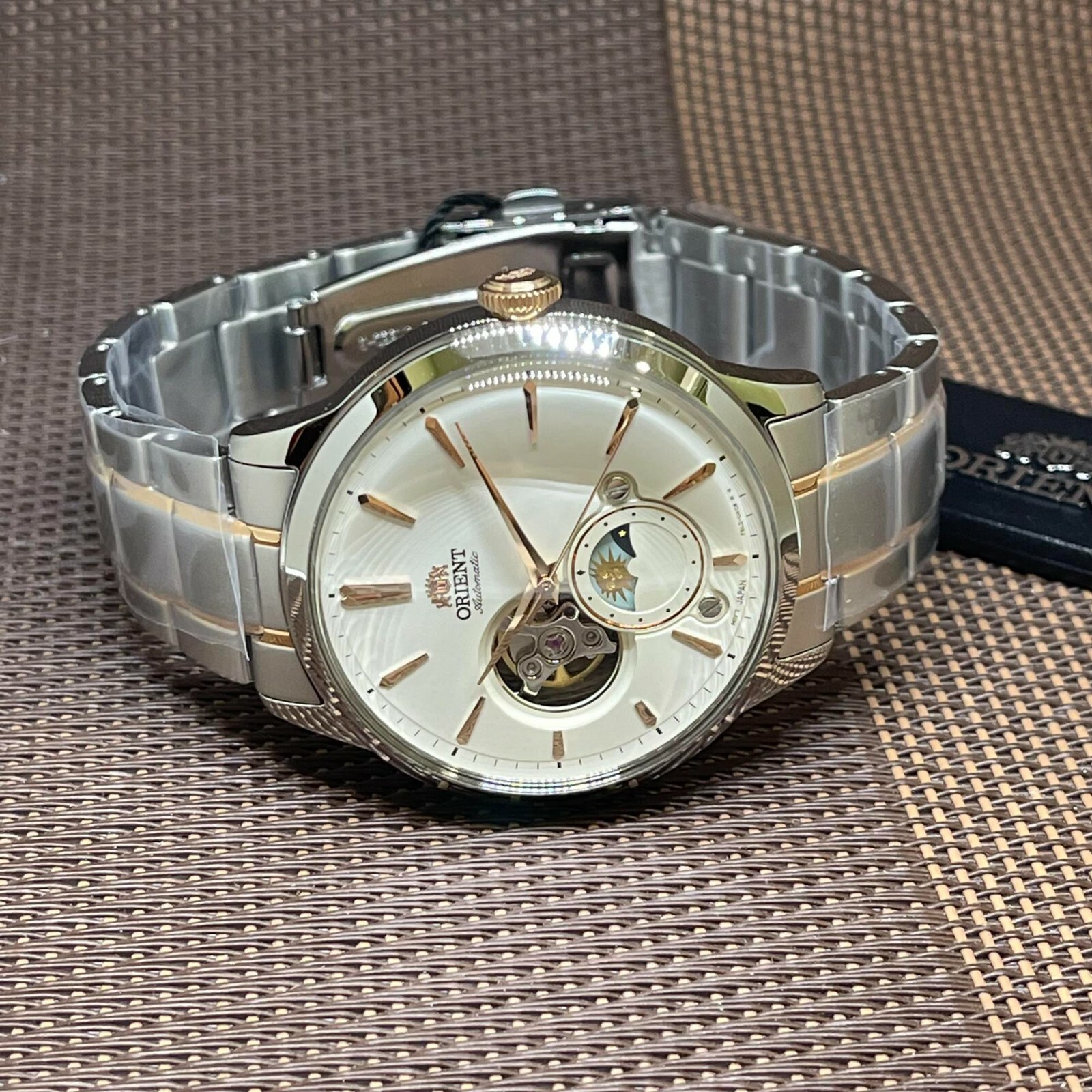 Pre-owned Orient Ra-as0101s10b Sun & Moon Series Classic Mechanical Men's Watch Ra-as0101s