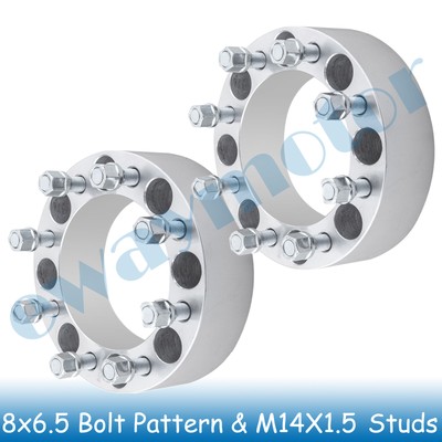 2pc 2quot Chevy GMC 8x65 Wheel Spacers Adapters 14x15 Studs fits 2500 3500 Trucks