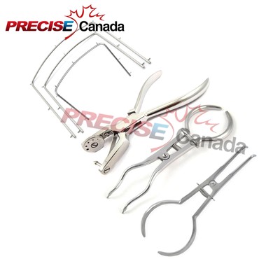 Rubber Dam Kit Endodontic Hole Punch Plier Ainsworth Clamp Forcep Stokes DN-2128