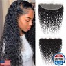 Water Wave 13x4 HD Lace Frontal 100% Unprocessed Brazilian Virgin Human Hair 180% Density Remy Wet and Wavy Frontal Closure Natural Color (12 Inch)