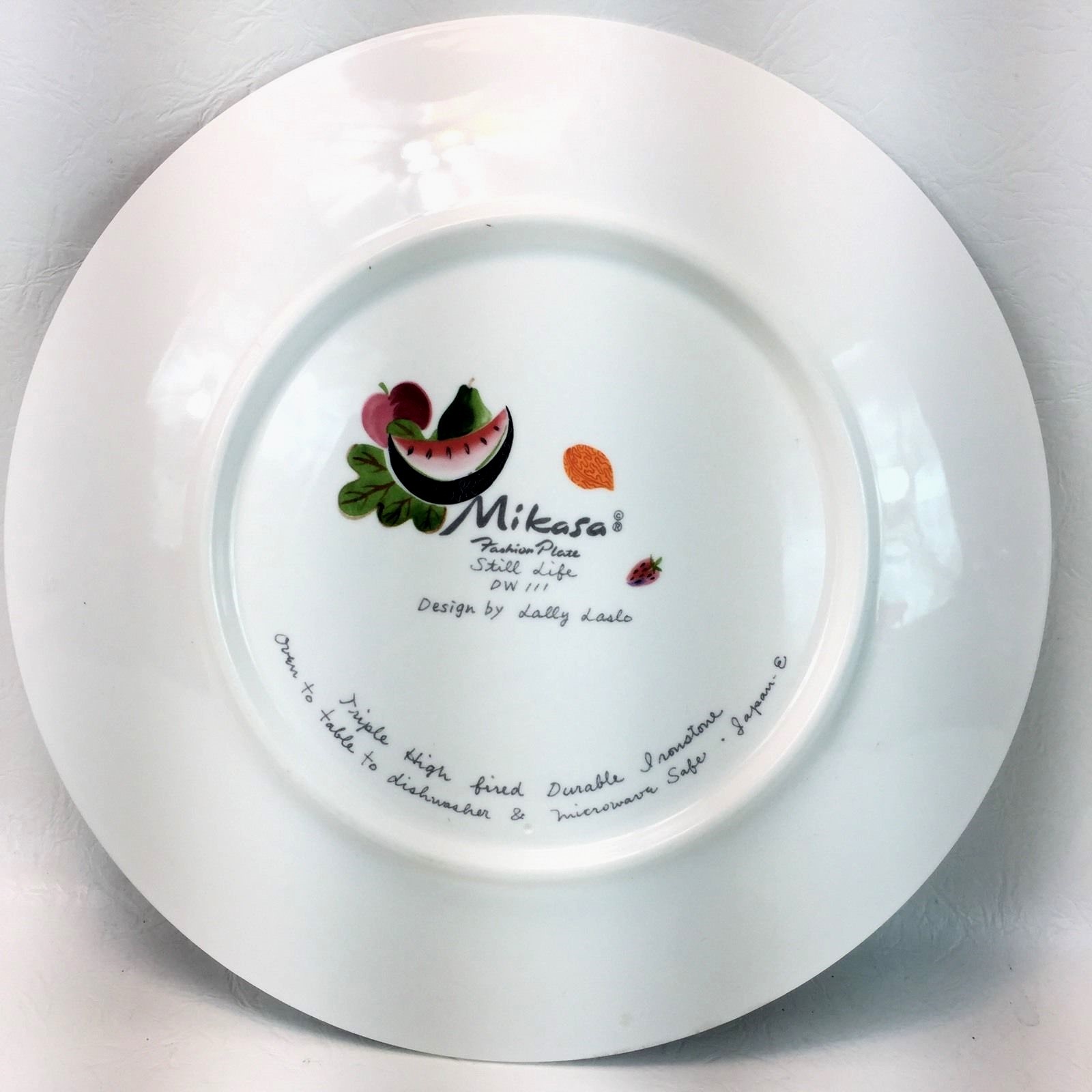 Mikasa Fashion Plaza Still Life DW 111 Lally Laslo Ironstone Dinner Plate