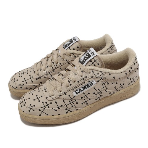 

Reebok x Eames Office Club C 85 Dot Pattern Бежевая мужская повседневная обувь унисекс GY1069, Khaki, Club C 85