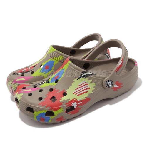 

Crocs Classic Ikat Clog Mushroom Brown Многоцветные мужские сандалии унисекс без шнуровки 2080592ZJ, Коричневый, Classic Ikat Clog