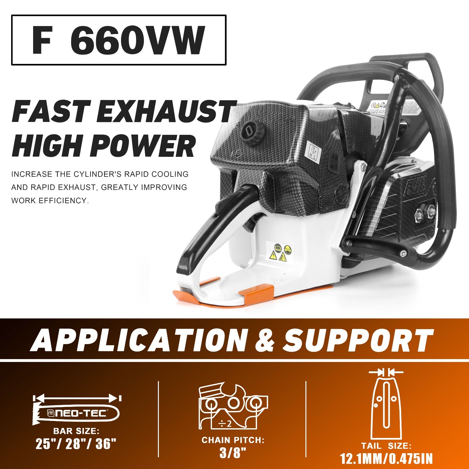 92cc Gas Chainsaw with 36'' Bar Chain Compatible with MS660 For Milling Cut Tree