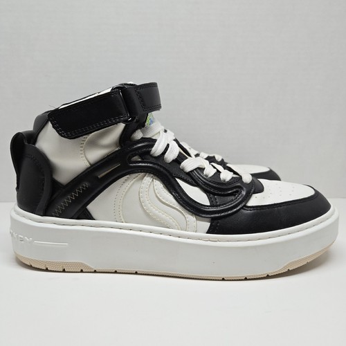 Stella McCartney S-Wave 2 High Top Lace-Up Black White Women