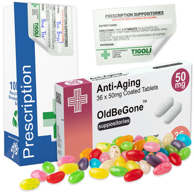 Jelly Beans Sweets & Prescription Pill Medication Box  Realistic Joke Gift Funny