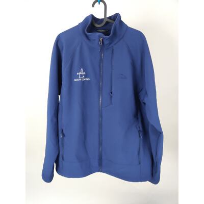 (V) L.L bean Men jacket softshell winter hiking snow navy sz L regular